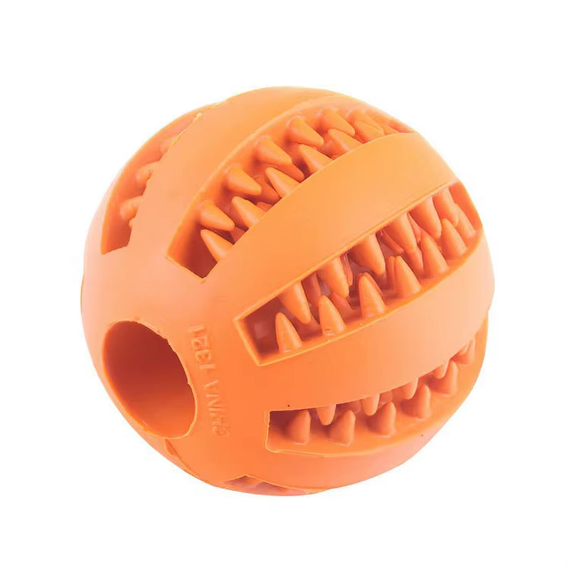 Dog Toy Ball, Nontoxic Bite Resistant Toy Ball for Pet Dogs Puppy Cat, Dog Pet Food Treat Feeder Chew Tooth Cleaning Ball