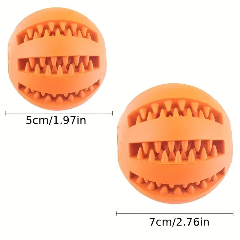 Dog Toy Ball, Nontoxic Bite Resistant Toy Ball for Pet Dogs Puppy Cat, Dog Pet Food Treat Feeder Chew Tooth Cleaning Ball