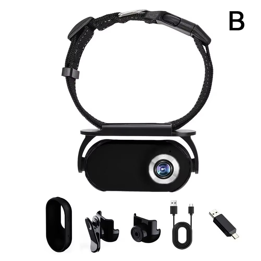 Cat Collar Camera for Pet Cameras & Monitors with Wide Angle Lens Mini Portable Stable Sport Action Body Camera with Video R7J8