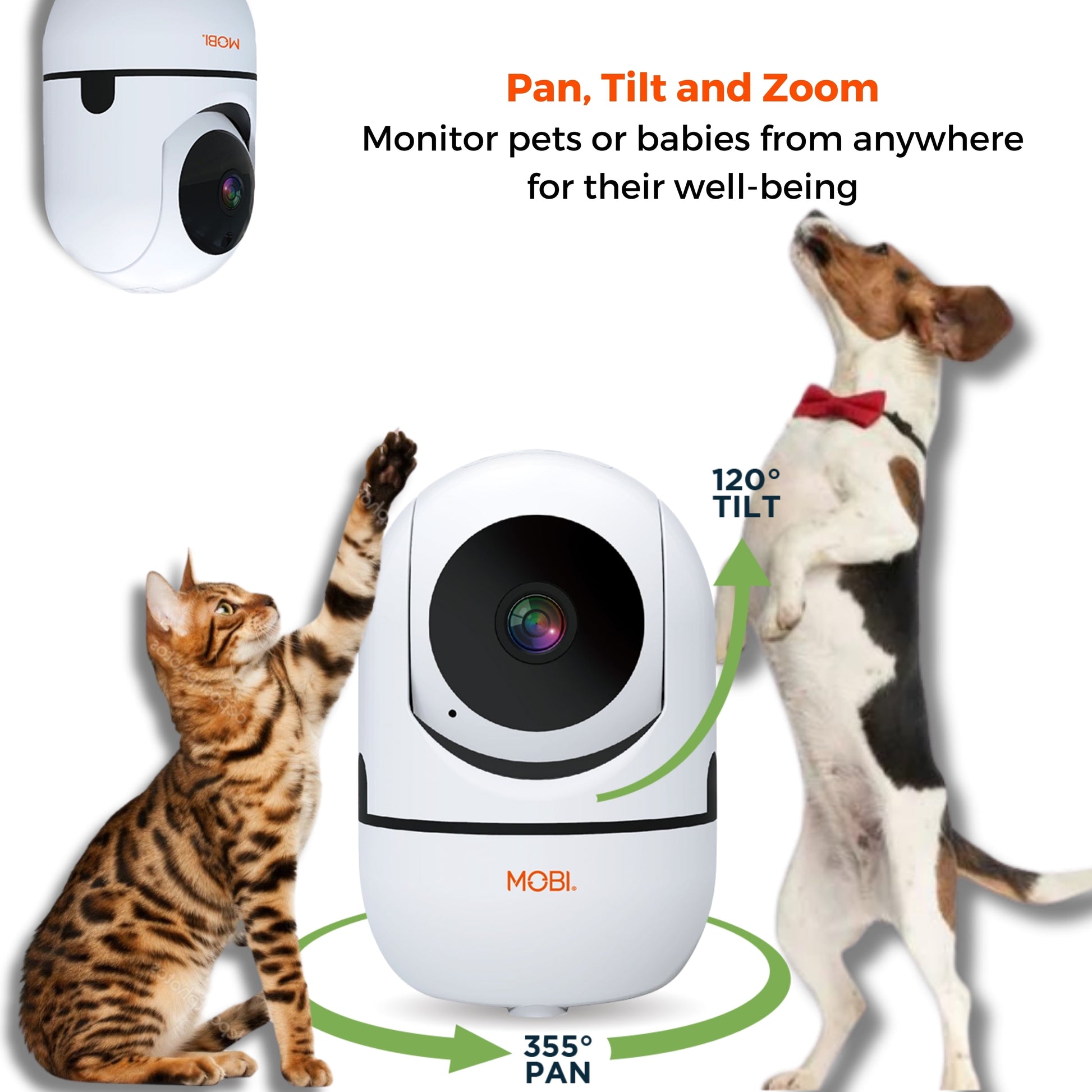 cam HDX Smart Wi-Fi Pet/ Baby Monitor Camera with Motion Detection, Night Vision, & Two-Way Audio