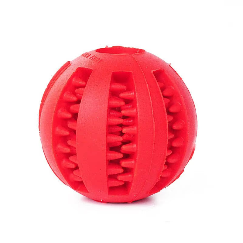 Dog Toy Ball, Nontoxic Bite Resistant Toy Ball for Pet Dogs Puppy Cat, Dog Pet Food Treat Feeder Chew Tooth Cleaning Ball