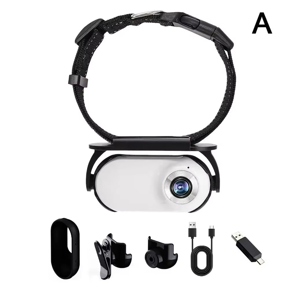 Cat Collar Camera for Pet Cameras & Monitors with Wide Angle Lens Mini Portable Stable Sport Action Body Camera with Video R7J8