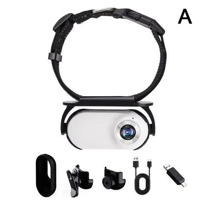 Cat Collar Camera for Pet Cameras & Monitors with Wide Angle Lens Mini Portable Stable Sport Action Body Camera with Video R7J8