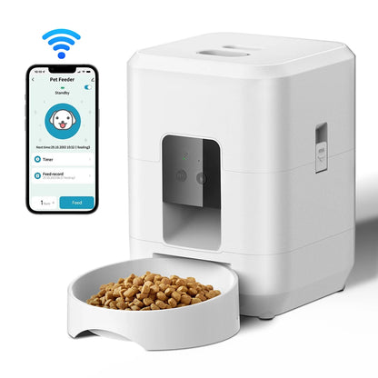 2L Cat Timing Feeder Tuya APP Smart Cat Feeder Pet Dog Food Automatic Dispenser Suitable for Small Cats and Dogs Remote Feeding