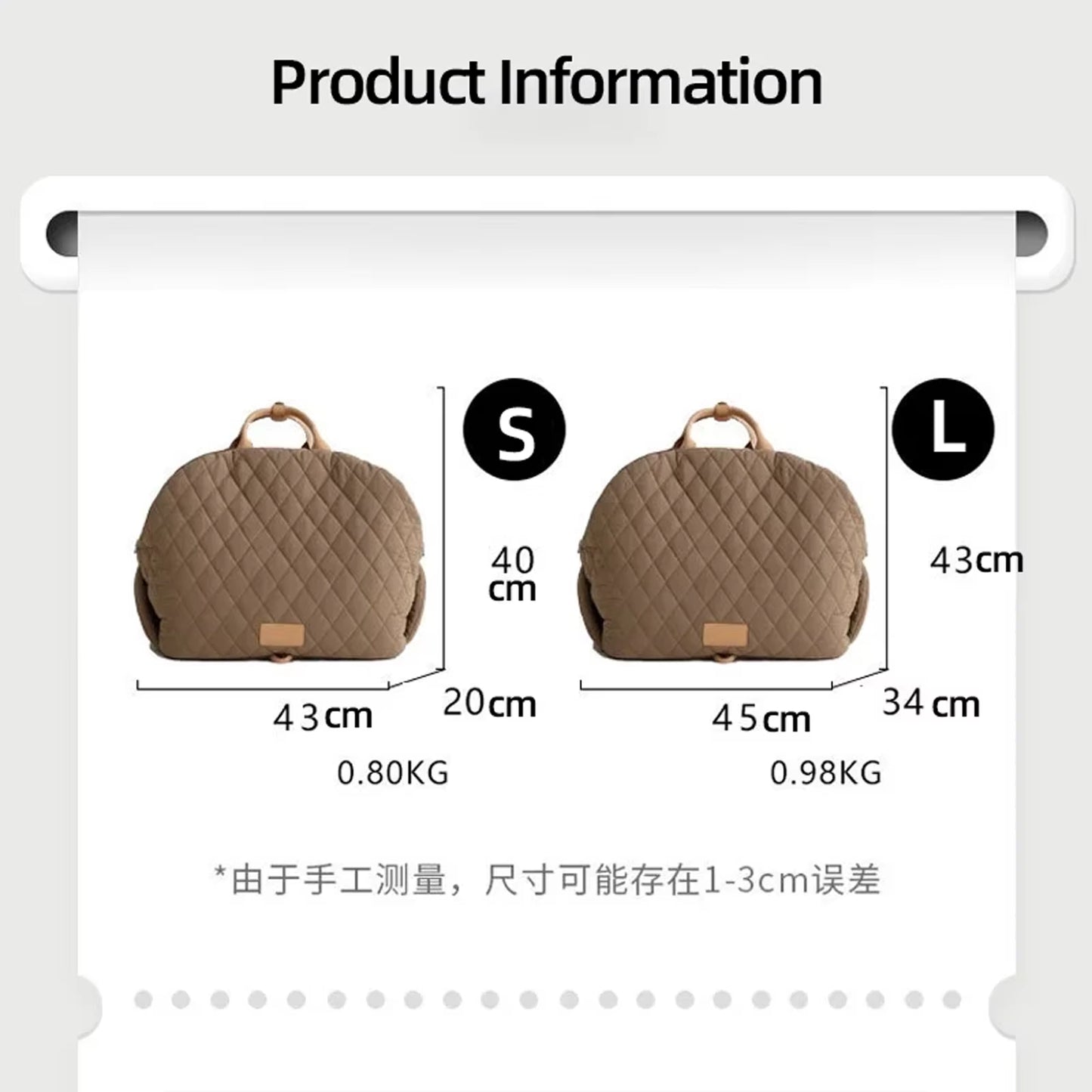 New Style Casual Fashion Luxury Pet Dog Cat Carrying Tote Bag Dog Car Carrier Booster Seat Pet Carriers